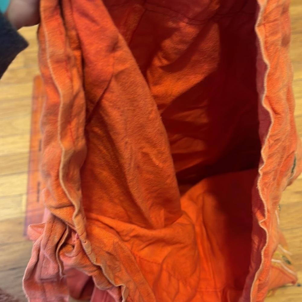 Large Embroidered Elephant Drawstring Backpack - image 4